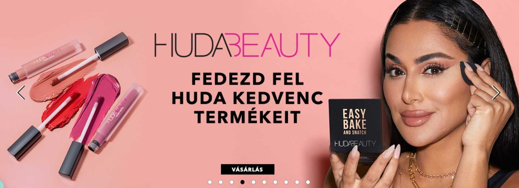 douglas webáruház reklámbannere a hudabeuty termékekre