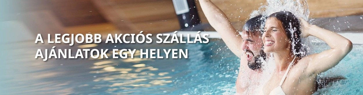 Akciós ajánlatok reklám, amelyen a nő és a férfi wellnesseznek