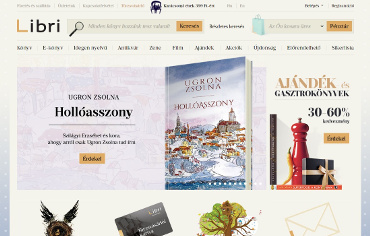 Libri webáruház főoldal