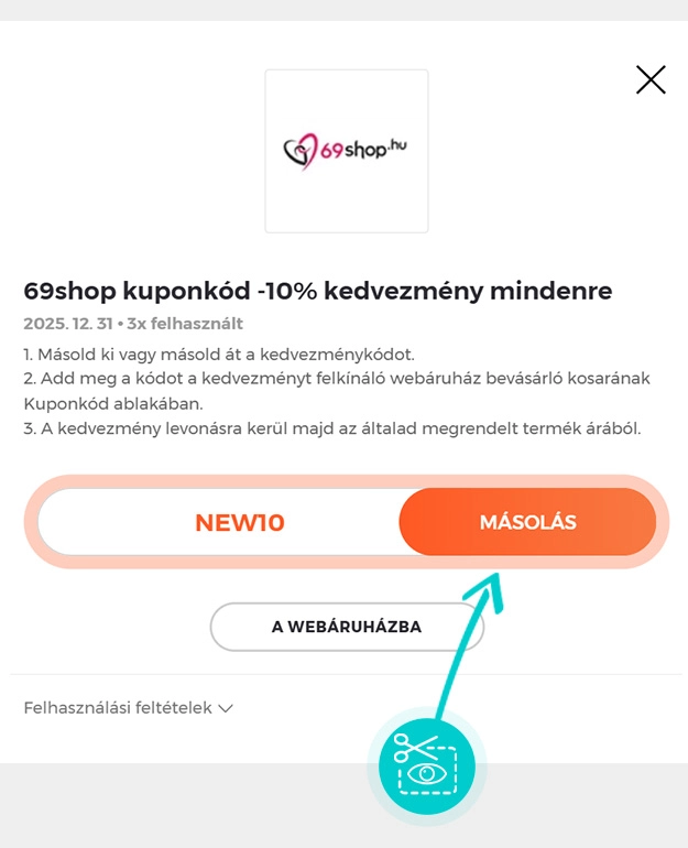 Útmutató egy 69shop kuponkód bemásolásához